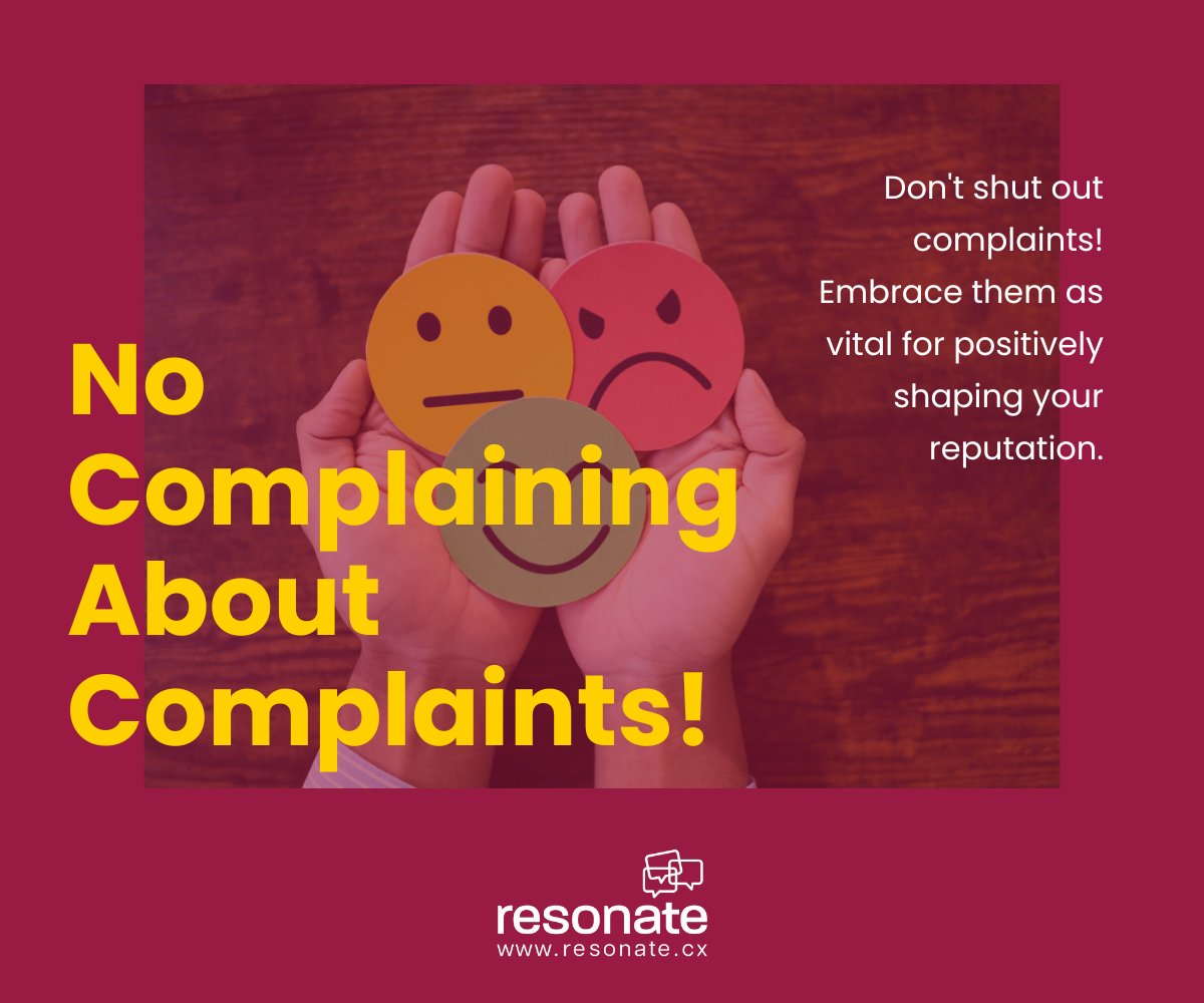 Transform your perspective on complaints

Choose to invest in solutions now and secure your future. Don't just manage complaints; embrace them as tools for growth and reputation enhancement.

#customerexperience #CX #NPS #resonatecx #CXM #CXMplatform
