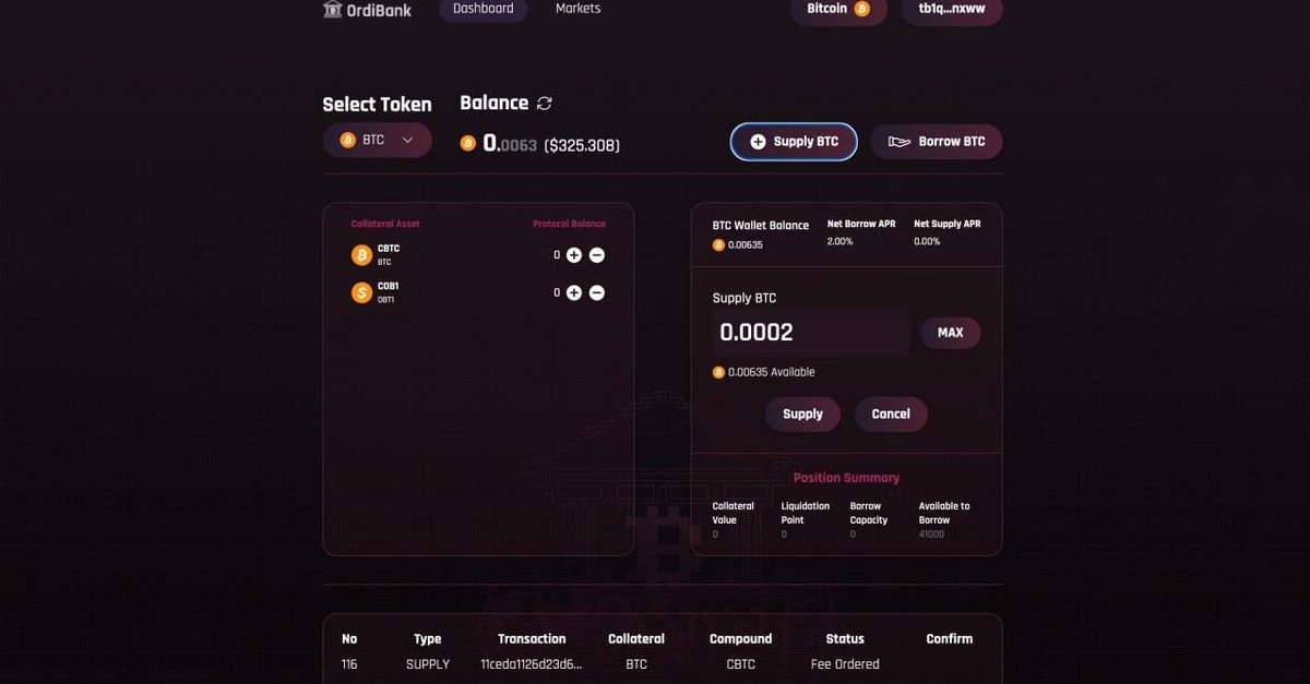 The Ordibank team is hard at work behind the scenes to deliver 🏛

Official #BTC testnet release is coming in the next days, not weeks 👀

1/3 🧵
