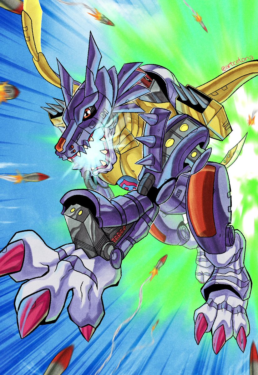 Digimonプニモン、ツノモン、ガルルモン2、ワーガルルモン、メタルガルルモン DIGI-00237༒꧂ 𝗡𝗮𝗺𝗲: ZeedGarurumon | ズィードガルルモン