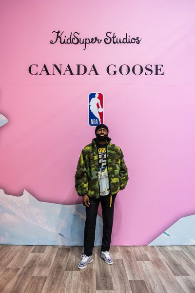 Stopped by the @canadagoose Crossover activation to meet with fans and check out the new collab with @NBA and @kidsuper