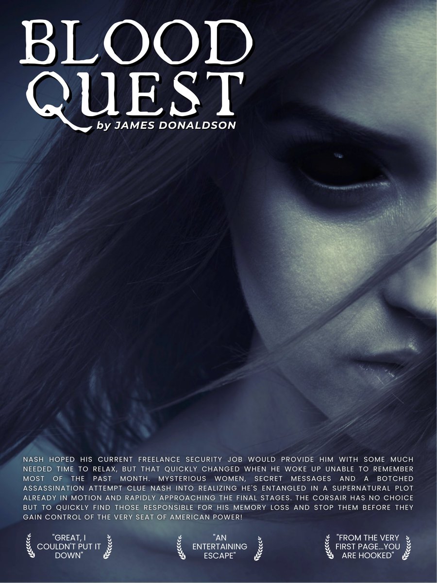 BLOOD QUEST - “An action-adventure mystery with an eldritch edge!”

Ebook:
amazon.com/dp/B073TN9QGR

Print:
amazon.com/dp/1976707579

#BloodQuest #blackeyedpeople #eldritch #witchcraft  #mindcontrol  #lovecraftian #speculativefiction #weirdfiction #CorsairAdventures #booktwitter