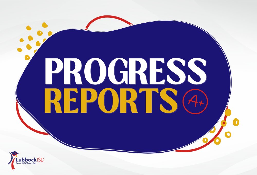 Hey, Lubbock ISD families! 👋 Progress reports are ready to go, so be on the lookout for those being sent home today! You can also view them online at LubbockISD.org > Gradebook. #WeAreLubbockISD