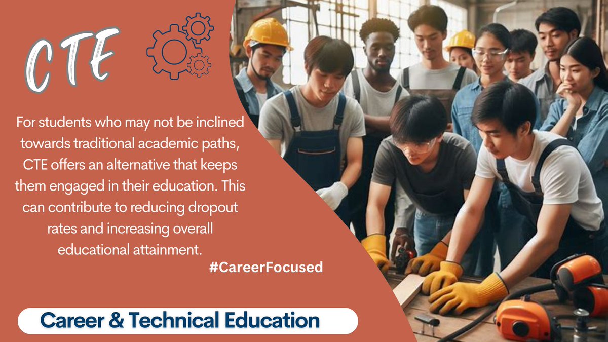 Engaging alternatives, Reducing dropouts, boosting Attainment ➡️#CTE #passion4CTE #CTEMonth @NCCE_EdTech