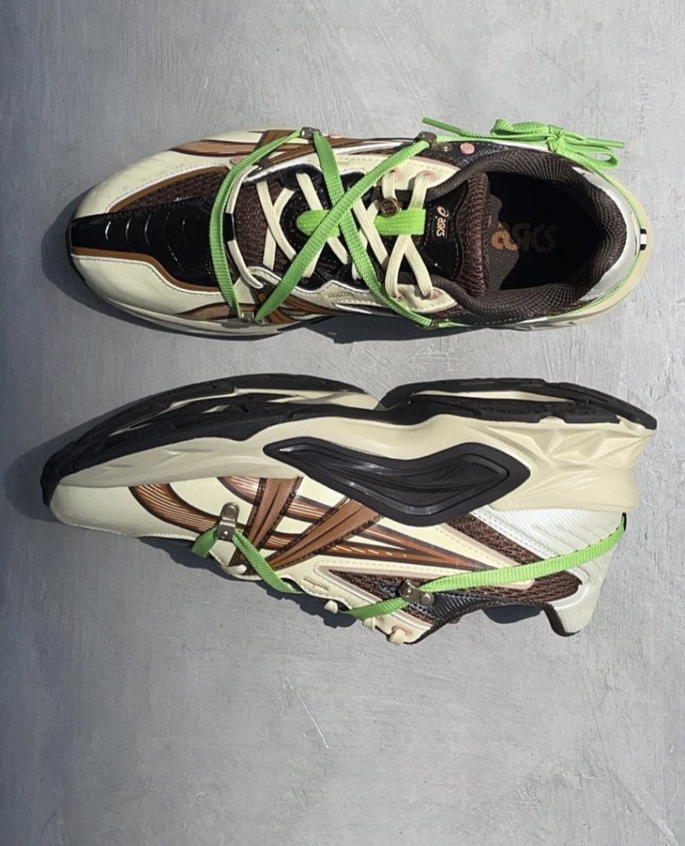 Tracee in her new photo dump wearing the Andersson Bell x ASICS Protoblast Sneakers