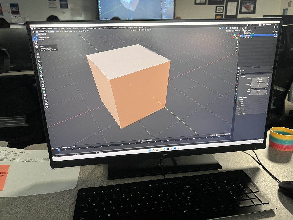 MrsClements5's tweet photo. Interactive Media Production students learning @Blender from a fellow classmate who is an expert. https://t.co/TkRZ5tq11o https://t.co/o2TUz8ms9g