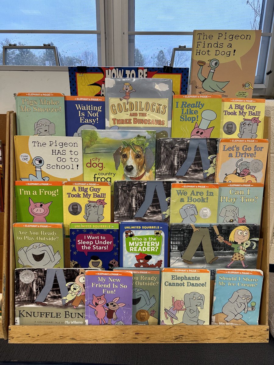 This is the most <a href="/MoWillems/">Mo Willems</a> books that I’ve had in the library at one time!! I can’t wait for classes to begin because the students will be so excited!! #read  Update: books didn’t make it to Noon! That’s how popular they are!