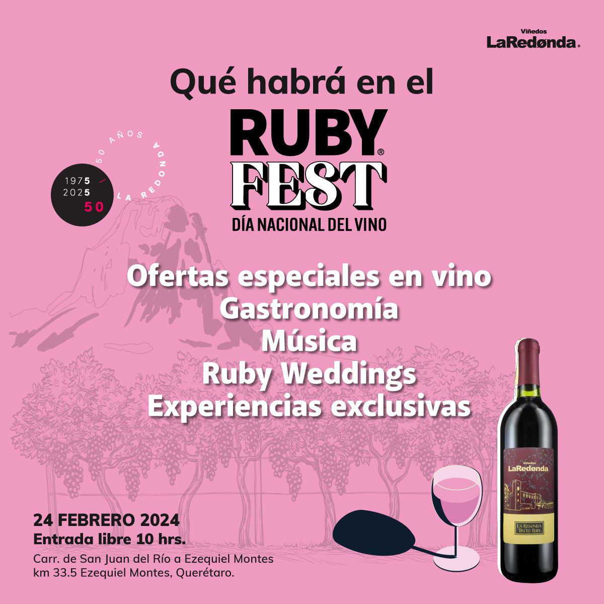 WineColorsFest's tweet image. Este fin de semana tenemos #RubyFest🍷🥳 
¡No te lo puedes perder!😉
Puedes adquirir tu increíble paquete en: bit.ly/DíaNacionalDel…