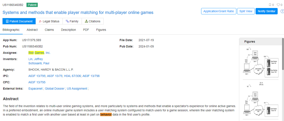 RainbowLazerLoL's tweet photo. @bobqinXD @RiotPhroxzon @RiotSupport Years ago I remember stumbling upon Riot Games' patent for getting the system to put together a team based on "bahavioural metrics" such as chat-restriction/AFK/flagged accounts. And i think i found it again.. They are blatently lying about losers queue

https://t.co/O2kbRWltf1 https://t.co/RZjOQ0nUDI