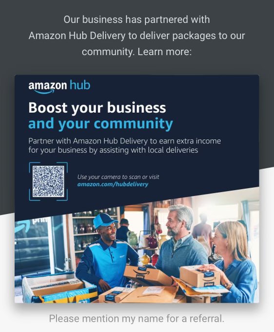 bjoymilluh's tweet photo. Looking to learn more about Being an Amazon Hub Partner ?!? Check it out! https://t.co/PEkz2LSYpb