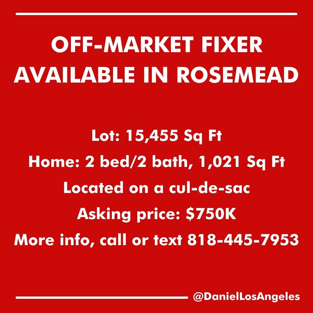 Contact me for pictures. #offmarket #offmarketproperty #rosemead #realestate #LunarLanding #LoveOn