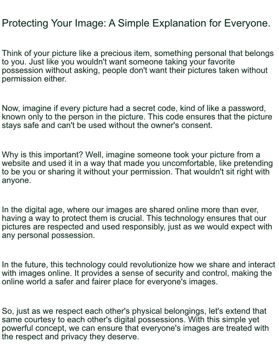 gladman_graeme's tweet image. Imagine a world where your images are protected and can be used responsibly, even beyond your lifetime. With image protection systems, individuals can control their image usage through licensing, ensuring their legacy lives on ethically. #ImageProtection #DigitalRights
