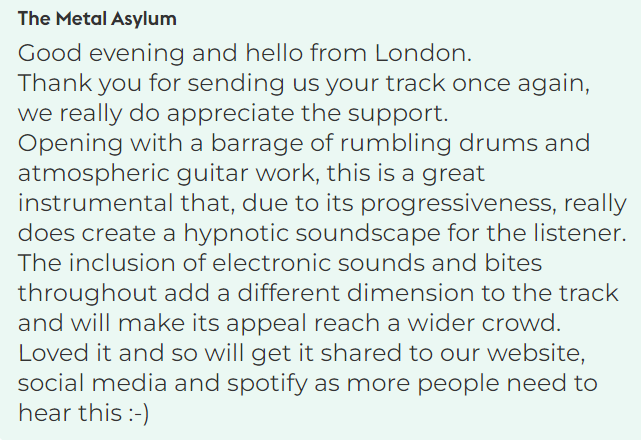 The reviews keep coming in, this one from Metal Asylum.