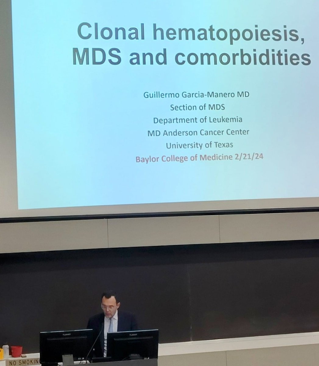 It was a privilege to have Dr. @garciamanero talk about the common pathways between MDS and cardiac conditions at @bcmhouston @BCM_CVRI. Excited for future collaborations! @XWehrens @anita_deswal