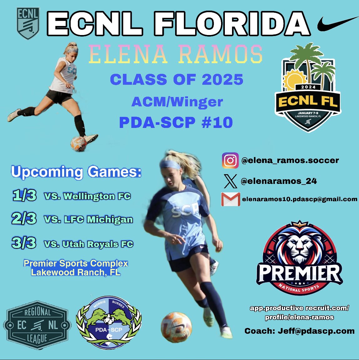 🚨COACHES🚨 
Florida Schedule Posted‼️ So excited to be heading to #ECNLFL Almost a week away!!!⏰🤩

<a href="/ImYouthSoccer/">ECNL/GA/Recruiting/College Soccer</a> <a href="/TopDrawerSoccer/">TopDrawerSoccer</a> <a href="/ECNLgirls/">ECNL Girls</a> <a href="/PdaScp/">PdaScp</a> @SoccerMomInt <a href="/PrepSoccer/">Prep Soccer ⚽️</a> <a href="/CollegeSoccerID/">College Soccer ID</a> <a href="/UncommittedGrls/">UNCOMMITTED GIRLS for 🇺🇸 #CollegeSoccer</a> <a href="/SoccerRecruits/">SoccerRecruits</a>