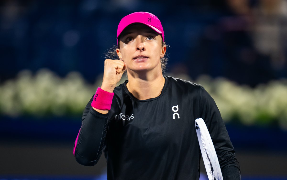 CGTNSportsScene's tweet image. 🎾Top seed Iga Swiatek swept past World No. 7 Zheng Qinwen of China 6-3, 6-2 in the quarter-finals of the Dubai Duty Free Tennis Championships

👀Swiatek will face Russian qualifier Anna Kalinskaya next in the semi-finals

#DDFTennis #TeamSwiatek #1GA