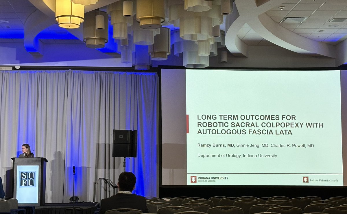 Proud to present our long term outcomes with autologous fascia lata sacral colpopexy! 16 patients- 5 year follow-up- and only 1 recurrence of non-symptomatic (2cm) apical prolapse. Proving to be a durable non-mesh option! #SUFU24 @sufuorg @IUuro @crpowell2002