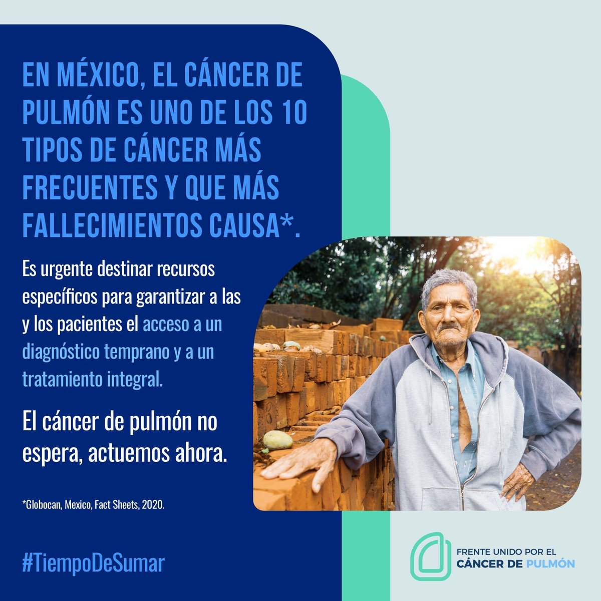 En 2020 se registraron 7 mil 100 fallecimientos por #CáncerDePulmón en México. Estas cifras nos llaman a sumar esfuerzos y destinar recursos específicos para garantizar a las y los pacientes el acceso a tratamiento integral y diagnóstico oportuno. ¡El cáncer de pulmón no espera!
