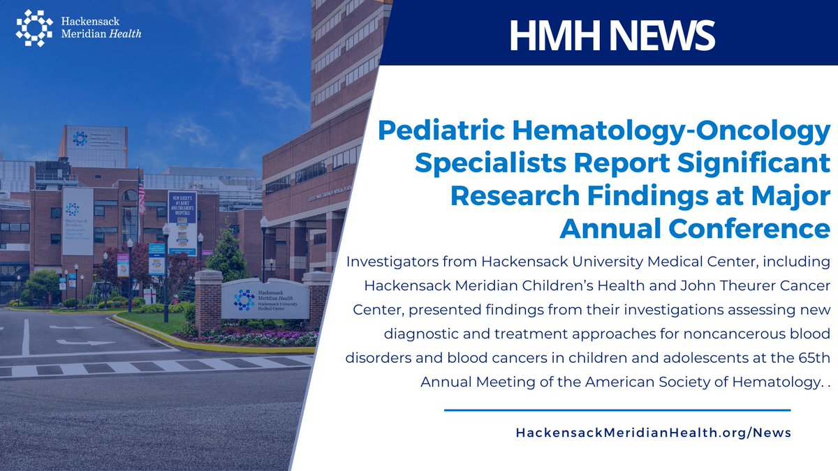 Congratulations to the brilliant investigators and team members who presented at the 65th Annual Meeting of the American Society of Hematology, including great minds from @HMHChildrens and @JTCancerCenter. @ASH_hematology