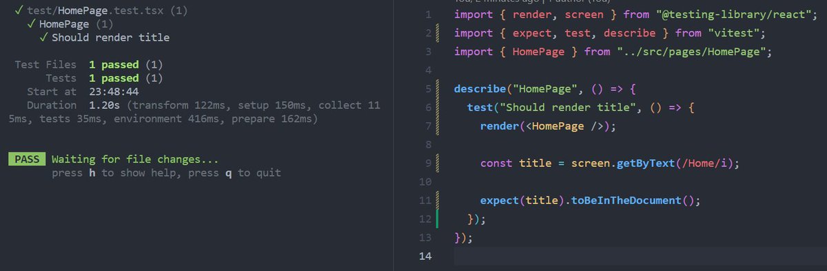 jonathanpulmel's tweet image. Day 3: Set up Testing Library and Vitest for my project to ensure robust coverage. First time using Vitest. Has anyone else used these for #React testing? Looking for tips and best practices. #365DaysofCode #TestingLibrary #Vitest