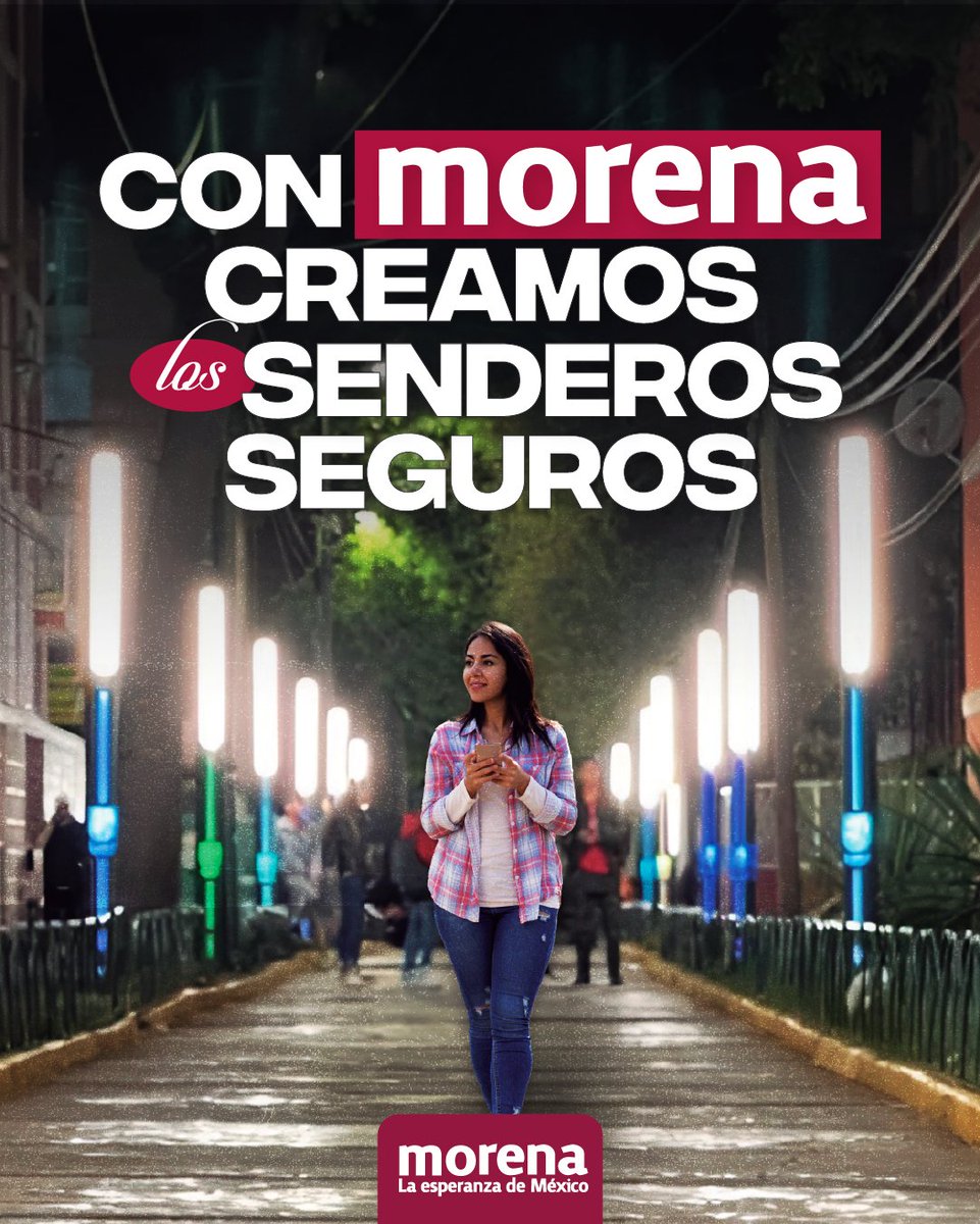 MorenaCiudadMex's tweet photo. La seguridad es una de nuestras prioridades, #ConMorena desarrollamos la mejor estrategia integral para que llegues segura a tu casa.💡🚓 https://t.co/75dXerbpjQ