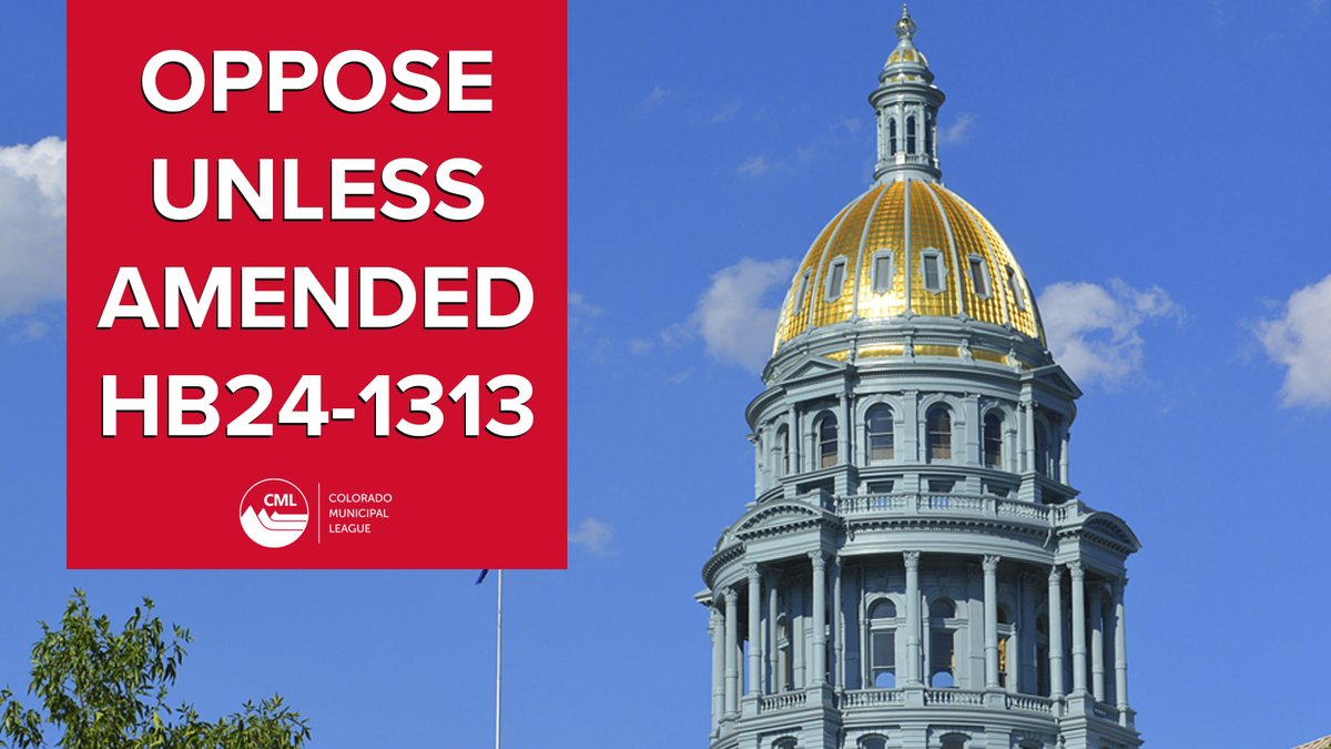 CO_Municipal's tweet photo. Monitoring HB24-1313 closely. Oppose unless amended. Let's prioritize collaboration over mandates. Mayors and councils are not the enemy; they're vital partners in progress! Info: https://t.co/Jp05nTkFXP #PartnershipNotPreemption #HB241313OpposeUnlessAmended #ColoradoCommunities https://t.co/6n9OfKadQY