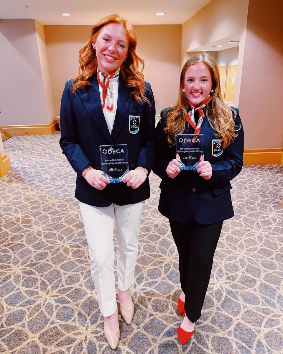 Thompson Volleyball (@thompson_vball) on Twitter photo Let's go to Cali!! Congrats to Seniors <a href="/ellasouthern11/">ella southern</a> <a href="/BradliDavis/">Bradli Davis</a> on winning 1st Place in the Sports and Entertainment Marketing state competition for DECA! Ya'll earned it!! On to the International Competition now. Let's go to Cali!! Congrats to Seniors <a href="/ellasouthern11/">ella southern</a> <a href="/BradliDavis/">Bradli Davis</a> on winning 1st Place in the Sports and Entertainment Marketing state competition for DECA! Ya'll earned it!! On to the International Competition now.