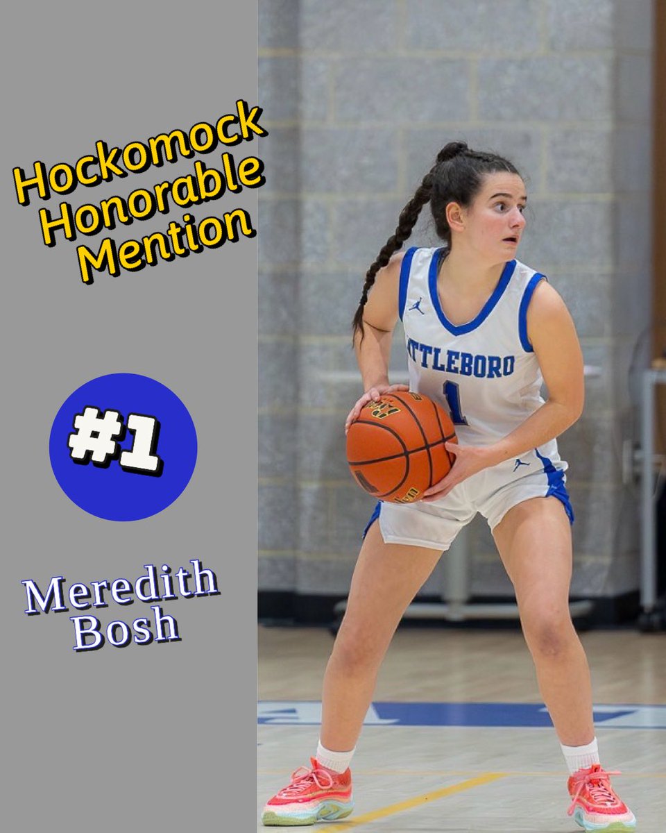 Congratulations to our captain Merry Bosh for being selected as a Hockomock League Honorable Mention! Well deserved! 💪🏻🏀🦅💙