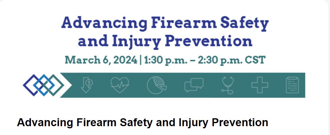 Looking forward to joining Drs @sue_bornstein and Daniel Guzman to discuss collaborative approaches to preventing firearm injury. Thanks @TxPCC for putting this together! Registration: us02web.zoom.us/webinar/regist…