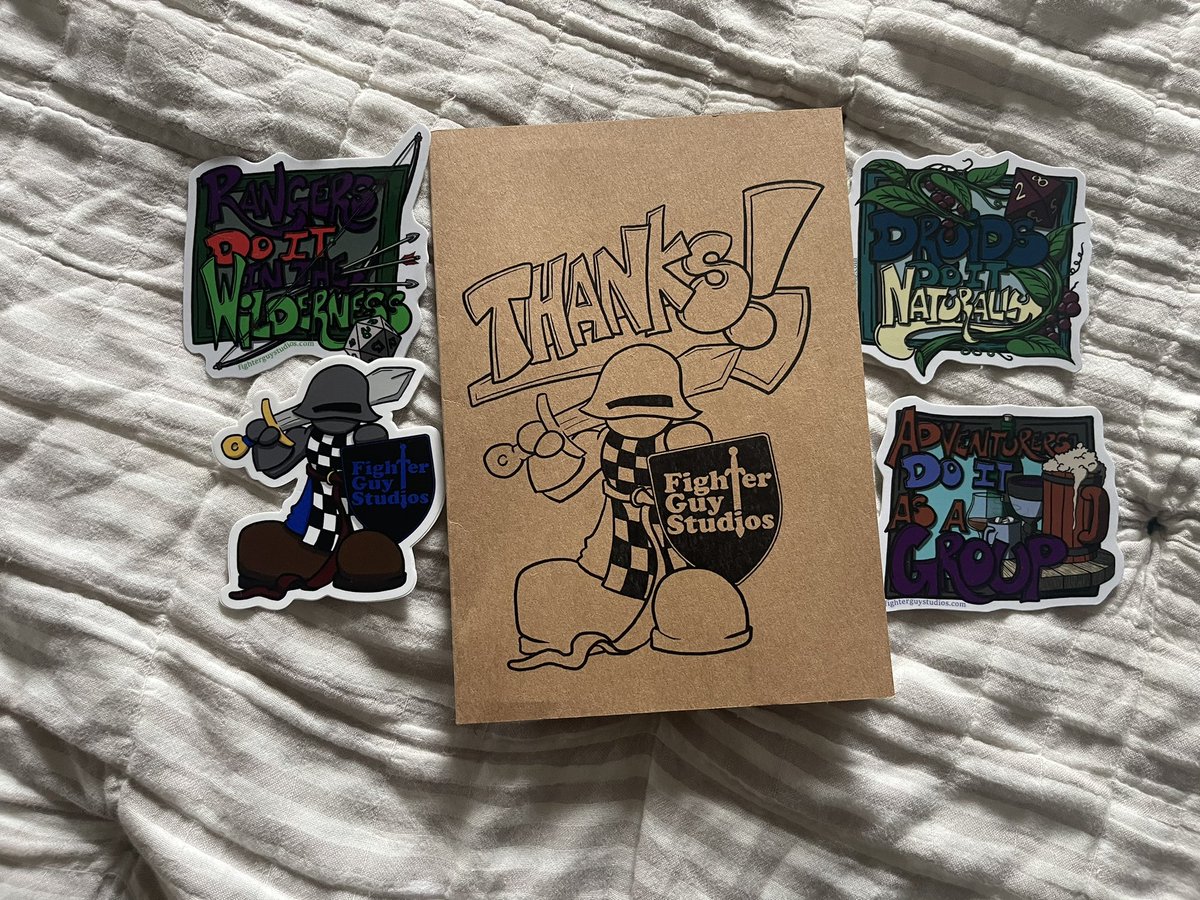 I’ve been gone for some time but I just got some stickers from <a href="/FightGuyStudio/">Fighter Guy</a> from their Kickstarter 😁😁😁 10/10 recommend, would buy again. (Sorry for the lighting 😅)