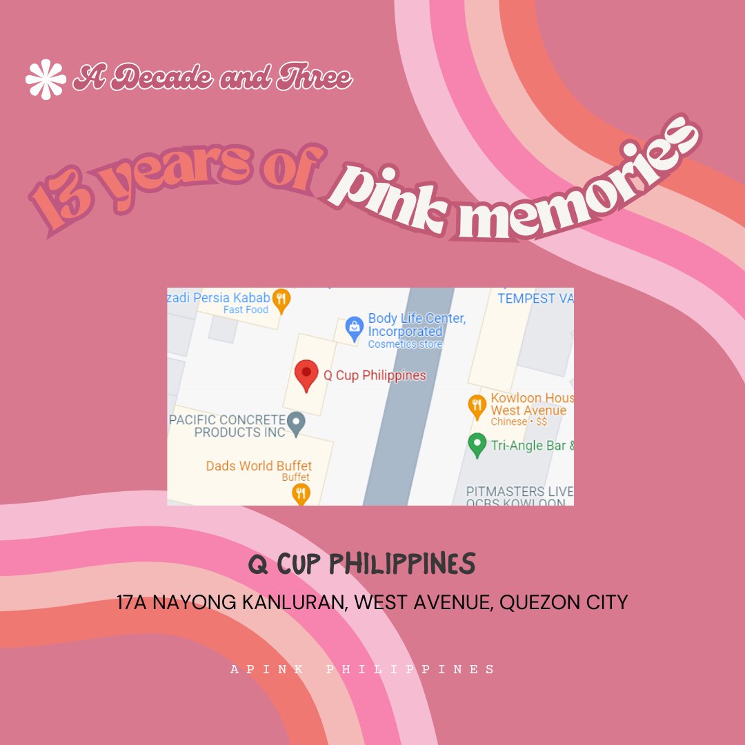 Apink_PH's tweet photo. #ApinkPH Cupsleeve Event
A Decade Plus Three: 13 Years of Pink Memories Apink's 13th Anniversary Celebration
Registration Form:
https://t.co/zznnfPZngP
Check out the form for more details.
#Apink
#Chorong #Bomi #Eunji #Namjoo #Hayoung
#ApinkPhilippines #ApinkPHCSE https://t.co/YfbKhQEzw2