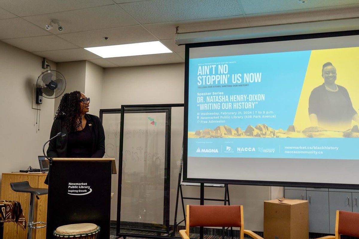 The speaker series last night with @NHenryDixon at @NewmarketPL presented by @MagnaInt in partnership with @TownofNewmarket took us through Black ordinariness, fight for justice, resistance, advocacy and triumph. Newmarket was fortunate to have this trailblazing historian.