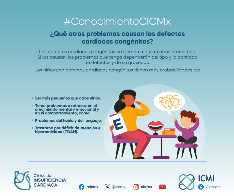 cicmx_'s tweet image. #Conocimiento_CIC
¿Qué otros problemas causan los defectos #cardíacos #congénitos?
#CardiopatíasCongénitas
👉¿Necesitas una valoración médica? 
☎ 33 3621 0808
📱 WhatsApp 3316031390 / 3329508635
📍 Blvd. Puerta De Hierro 5090 Piso 1, S/N Col. Puerta de Hierro, #Zapopan, Jal.