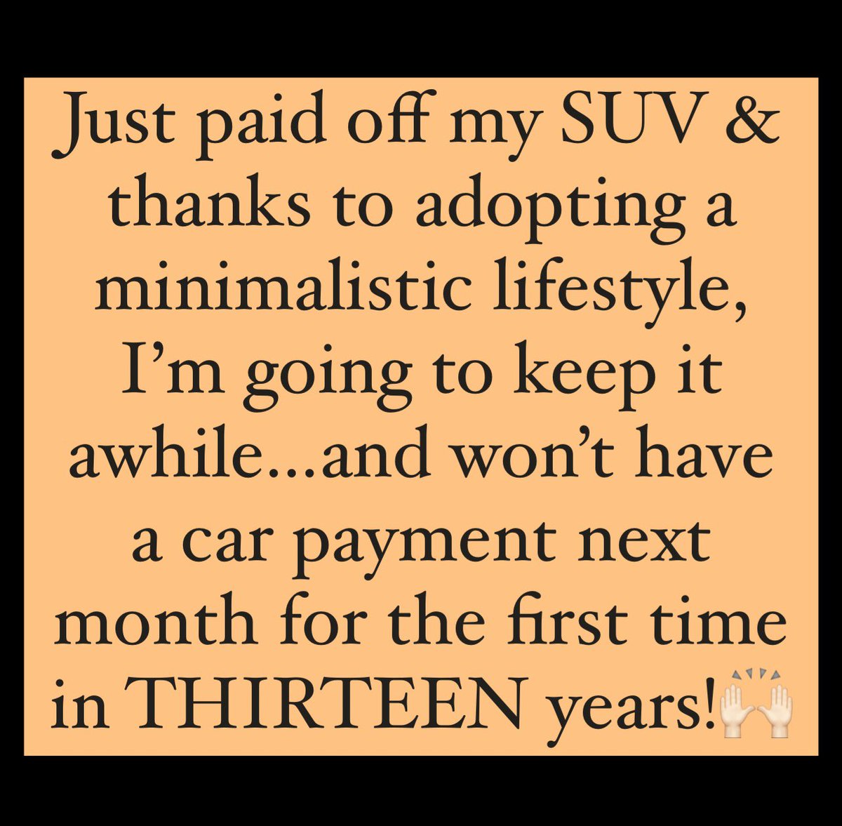 Can’t even believe that I’ve bought & leased FIVE BRAND NEW vehicles in the past 13 years!🤯 Thank goodness for discovering minimalism (or I’d already be at the dealership upgrading)!👊🏻 #minimalism #minimalisticlifestyle #lessismore