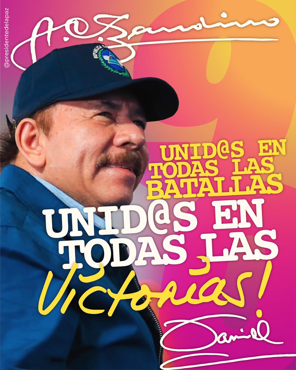 Tod@s Junt@s Vamos Adelante, y tod@s en Unión Fraternal, como Herman@s en todas las Dimensiones! #90SandinoSiempreMásAllá