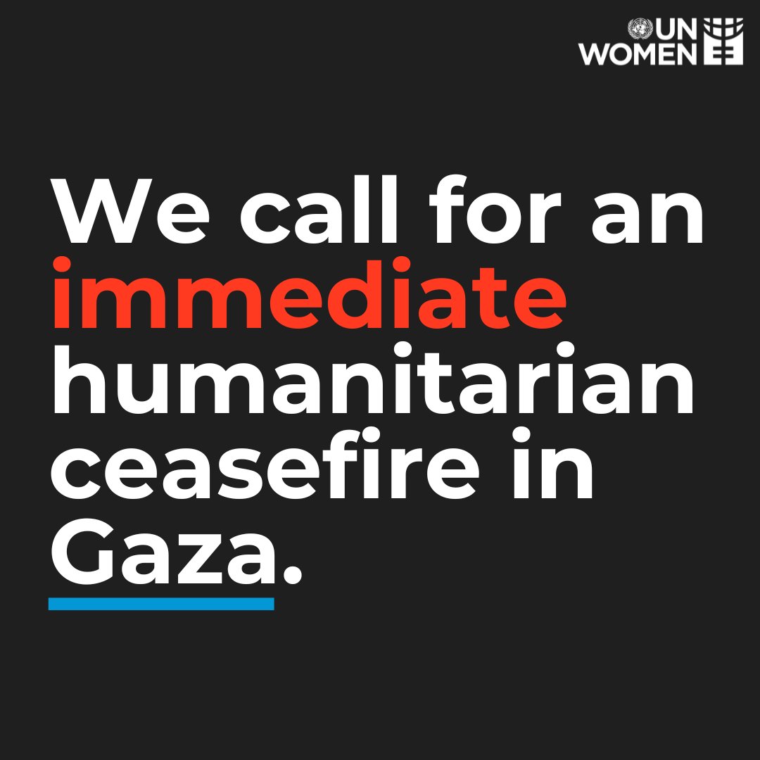 1 million women and girls have been forcibly displaced in #Gaza.
Half of them are now in #Rafah.

They are experiencing unbearable suffering, disease, and risk of famine.

We call for an immediate humanitarian ceasefire.