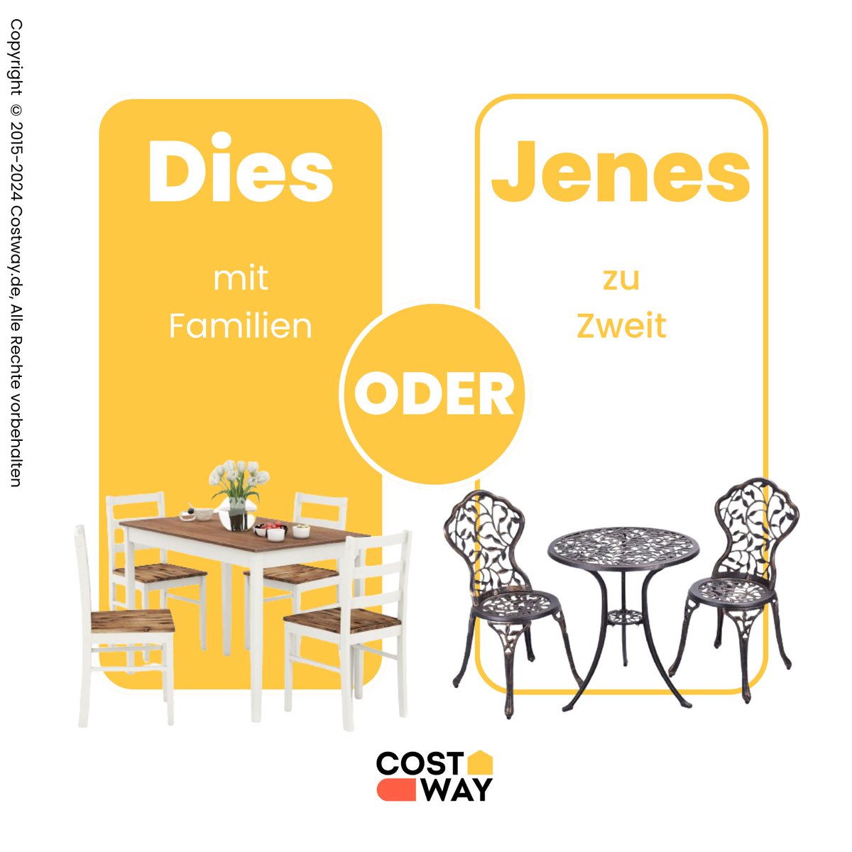 CostwayDE's tweet photo. 🍳 Kochen für die ganze Familie oder 🍝 ein spezielles Menü für zwei?
Dies📍https://t.co/2tPQYTnpMa
Jenes📍https://t.co/aZVtmqdk9m

#diesoderjenes #thisorthat #diesoderdas #essen #küche #küchen #kücheninspiration #esszimmer #esszimmerdeko #esszimmerdekor #einrichten  #costwayde https://t.co/5M9IDyyB63
