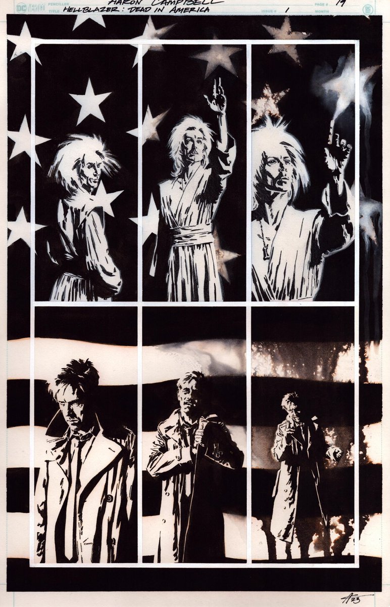 LeaderInsane's tweet photo. @therealzubes Grabbed these pages from Hellblazer. It’s different seeing them in person. https://t.co/Nh2MZSmhF5