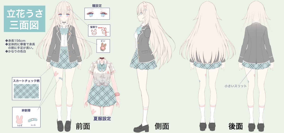 Vtuberの三面図が見たい 尻尾がない証拠を見せる🐇