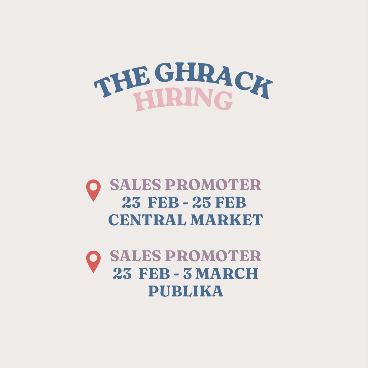 Hi semua, if ada yang tengah cari partime job do whatsapp me ya ✨
wa.link/0yezd6

✅Perempuan
✅Kalau boleh student or freshie (i nak tolong dorang get extra money)
✅Bersemangat, tak malu malu
✅Minat fashion
✅On time