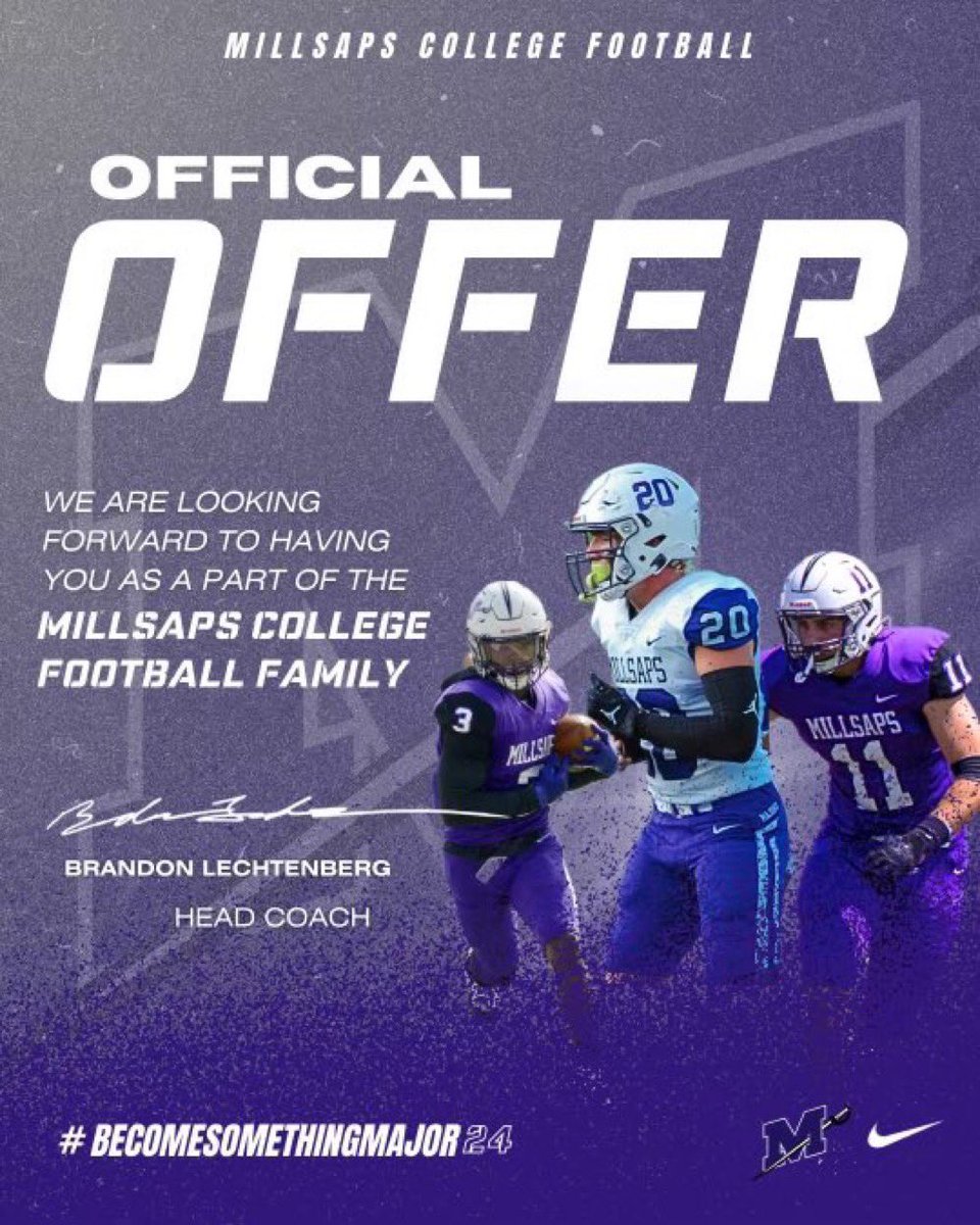 jeremiahdbu's tweet photo. #AGTG 🙏🏾 After a great talk with @CoachTMar. I am blessed to recieve a(n) offer from Millsaps College🟣⚪️ #BeSomethingMajor @HallTechSports1 @DownSouthFb1 https://t.co/RCeU94pUlV