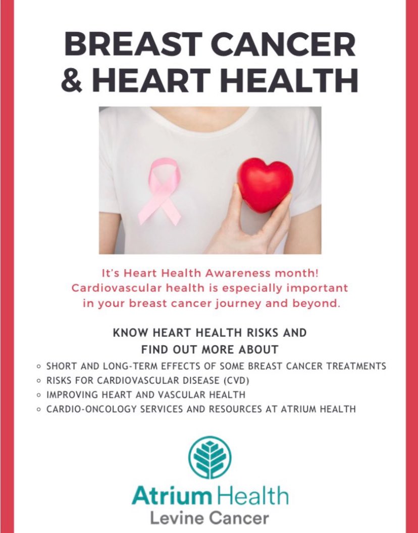 Sandra Levine Young Women's Breast Cancer Program (@lci_ywbp) on Twitter photo Register today! Online presentation at noon on Feb 27, by Amar Parikh, MD from <a href="/AtriumSHVI/">Atrium Health Sanger Heart & Vascular Institute</a> <a href="/amar_parikh/">Amar Parikh</a> Breast Cancer & Heart Health. Free online registration events.atriumhealth.org/levinecancerevā¦
#breastcancer #HeartHealth #HeartHealthMonth Register today! Online presentation at noon on Feb 27, by Amar Parikh, MD from <a href="/AtriumSHVI/">Atrium Health Sanger Heart & Vascular Institute</a> <a href="/amar_parikh/">Amar Parikh</a> Breast Cancer & Heart Health. Free online registration events.atriumhealth.org/levinecancerevā¦
#breastcancer #HeartHealth #HeartHealthMonth