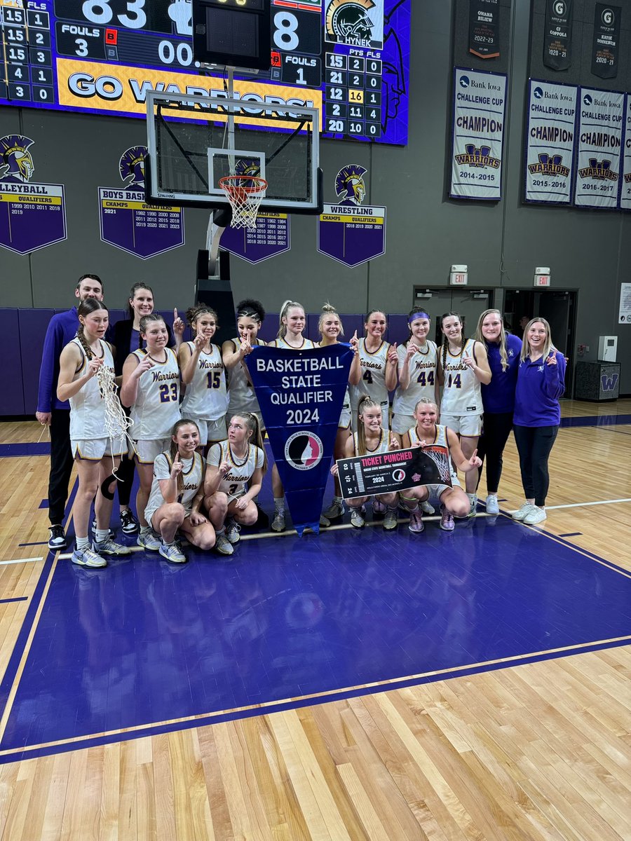 Congratulations to <a href="/WaukeeGirlsBB/">Waukee Girls Basketball</a> on punching their ticket to <a href="/IGHSAU/">IGHSAU</a> State Tournament!!  Go Warriors!!