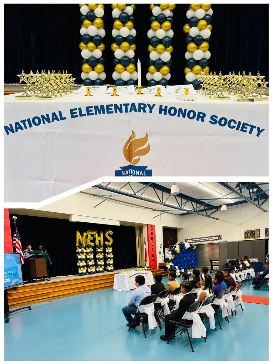 So proud of all our Cougars @KennedyCougs who are now members of the National Elementary Honor Society. #InductionCeremony #NEHS