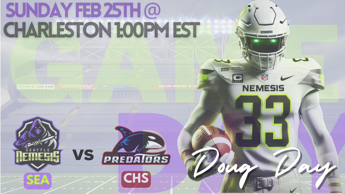 Traveling to the Carolinas this weekend and facing off against the 1-4 <a href="/CHS_Predators/">Charleston Predators</a> 

This will be a repeat matchup from the <a href="/simulationfl/">Simulation Football League</a> playoffs last year that Charleston won handily. Time to return the favor. 

Firm handshakes. 🤝
#WhiteonWhite 
#JerkyPro
#SeattleonTap