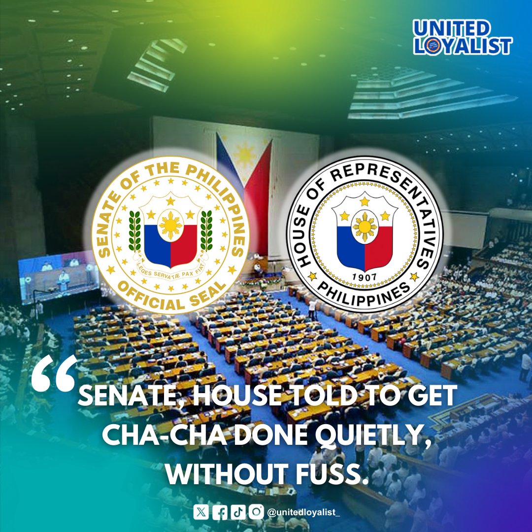 PBBM wants Cha-cha done without fuss. 

Read more:newsinfo.inquirer.net/1907243/fwd-ma…

#UnitedLoyalist