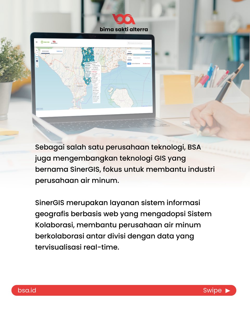 BSalterra's tweet photo. #BSAMania yuk, kenalan dengan teknologi canggih Sistem Informasi Geografis atau yang lebh dikenal dengan GIS. Teknologi ini juga sudah banyak dipakai di berbagai bidang industri, lho! 
#BSA #GIS https://t.co/WD7zEYA1pX