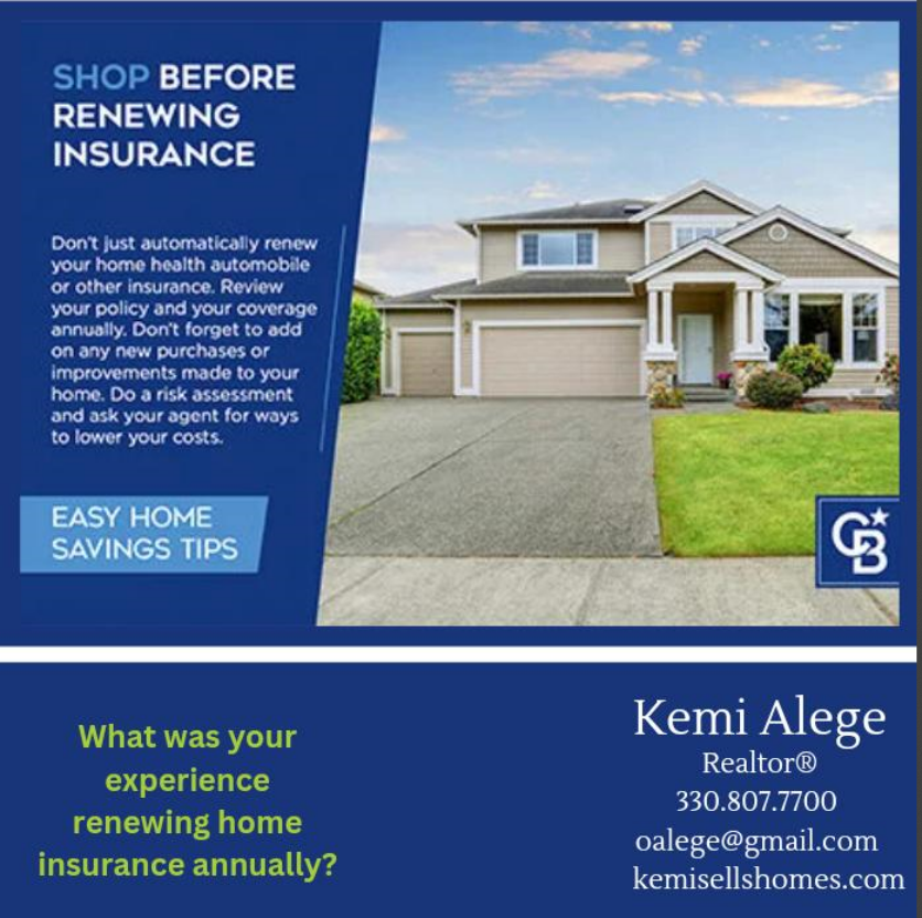 kemialege1's tweet photo. Renewing insurance without assessing and considering your assets increases the risk of overpayments and compliance issues.
Reviewing your assets and insurance needs before renewal is crucial for protecting your financial well-being.
#kemisellshomes
#coldwellbankeragent
#Realtor https://t.co/IfxHTYsu9P