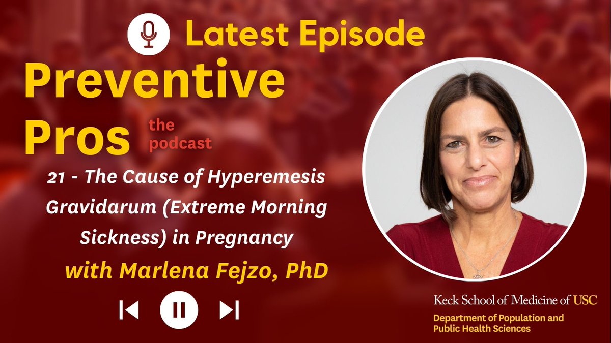 🎙SEASON 3: We're kicking off the return of our podcast with @DrFejzo, PhD, who discusses her recent study on extreme morning sickness. Learn more about the clinical implications of her findings & why she decided to study this area of research. 📷Listen📷keck.usc.edu/pphs/podcast/