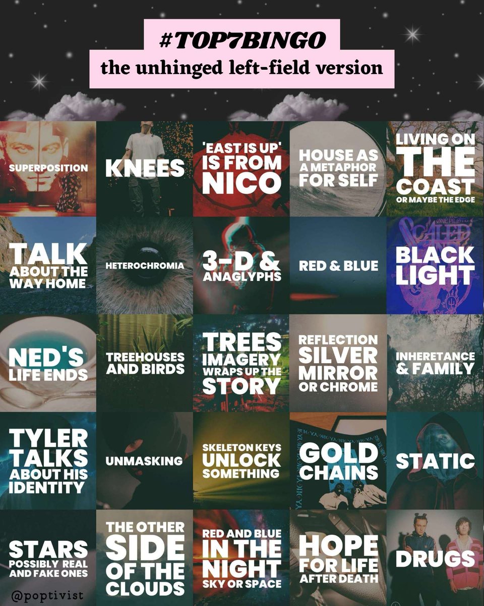 poptivist's tweet image. okay this is my final final #top7 #top7bingo