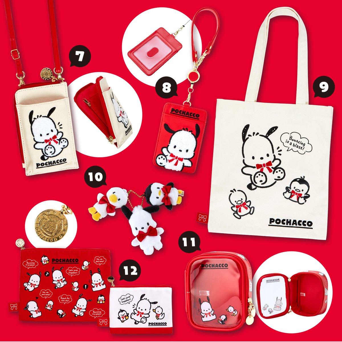 sanrio_oshikatu's tweet photo. ＼⚠️新商品【予告】📣／
ポチャッコ35周年を記念した「レッドリボンデザインシリーズ」が2/28(水)に登場🥹🩷

「ぼくらしくリボンでおめかし♪」をテーマにお友だちとお揃いのリボンをつけてる��
なんと❣ラインナップは全部で19種類と豊富すぎて迷っちゃうね😭💕全部可愛すぎる…😭

ちなみにサンリオショップ＆サンリオオンラインショップでは同じく2/28(水)より「ポチャッコ35周年オリジナルステッカー」がプレゼントでもらえるよ🎁
数量限定だからステッカー欲しい人は早めにゲットしてね🩷

■購入：サンリオ直営店・百貨店のサンリオコーナー、サンリオオンラインショップほか
■発売日：2/28(水)
■ラインアップ：
1.ぬいぐるみ…3,894円
2.��ォトフレーム…4,180円
3.マスコットホルダー…2,200円
4.スマートフォングリップ…2,200円
5.マグカップ…1,760円
6.フェイス形クッション…3,894円
7.スマートフォンショルダー…2,970円
8.パスケース…1,980円
9.トートバッグ…2,200円
10.指人形マスコットホルダー…2,200円
11.ポーチ…1,650円
12.フラットポーチセット…1,980円
13.ステッカーセット…550円
14.プチタオル…792円
15.キーホルダー…990円
16.トランク缶ケース…2,970円
17.缶ケース入りメモ…792円
18.シークレットマスコット（全8種）…各990円
19.シークレットアクスタホルダー（全10種）…各693円

🔻詳細・購入はサンリオ公式オンラインショップ(楽天)にて💕
https://t.co/IXu300zwPl
⚠️発売日は2/28(水)～だよ！

🔻オリジナルステッカーの詳細はサンリオ公式サイトにて💕
https://t.co/4CLGYBriof

#ポチ���ッコ #ポチャッコ35周年 #サンリオ #pr